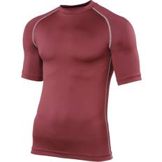 Brune - Herre Undertrøyer Rhino Sports Base Layer Short Sleeve T-shirt Men - Maroon