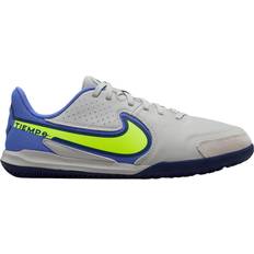 Grau Fußballschuhe Nike Tiempo Legend 9 Academy IC GS - Grey Fog/Sapphire/Volt