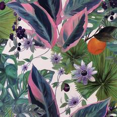 Wallpapers Arthouse Passion Flower White Wallpaper MultiColoured