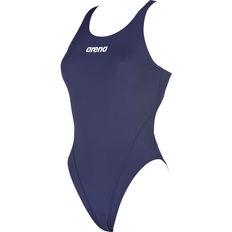 XXXS Badedragter Arena Women's Solid Swim Tech High Swimsuit - Navy/White