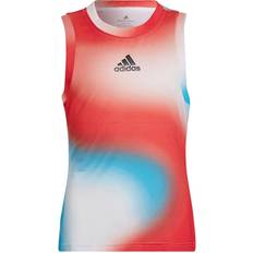 S Toppe Børnetøj adidas Melbourne Tennis Match Tank Top Kids - White/Vivid Red/Sky Rush