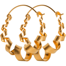 Jane kønig curly hoops øreringe Jane Kønig Curly Hoops Earrings - Gold