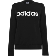 Adidas Essentials Linear Crewneck Sweatshirt - Black/White Female