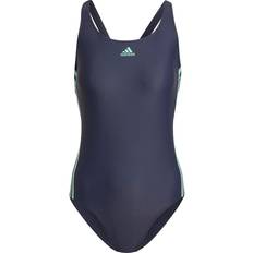 Adidas Women's SH3.RO Classic 3-Stripes Swimsuit - Shadow Navy/Pulse Mint