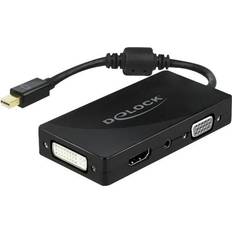 DeLock DisplayPort Mini-DVI/HDMI/3.5mm/VGA Adapter M-F 0.15m 0.2m