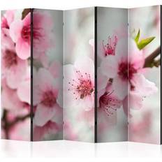 Multifärgade Rumsavdelare Arkiio Spring Blooming Tree Pink Flowers II Rumsavdelare 172x225cm