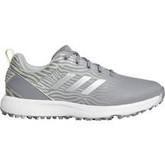 Gris - Mujer Zapatos de golf Adidas S2G Spikeless Golf W - Grey Three/Silver Metallic/Almost Lime