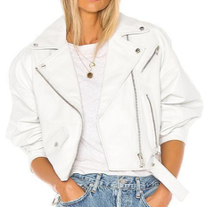 Blanc - Veste en cuir Vestes Lamarque Dylan Jacket - White