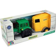 Hestetrailer legetøj Wader Farmer tractor wit h a trailer in a carton