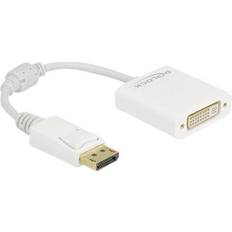 DVI-DisplayPort - Kabeladaptere Kabler DeLock DisplayPort - DVI Adapter M-F 0.2m