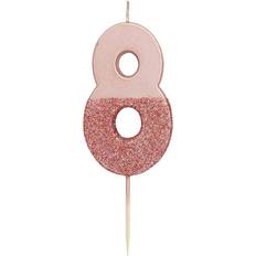 Talking Tables Kagelys Tal Roséguld/Glitter 8 år