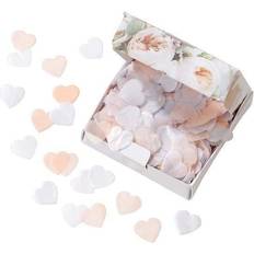 Confetti Talking Tables White & Pastel Pink Heart Shaped Biodegradable Confetti For Wedding, Valentines, Mother's Day, Hen Do Eco-Friendly Paper Table Scatter