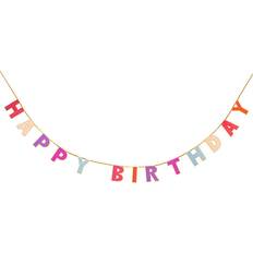 Talking Tables Decoration Party Celebration Rose 3 metres (10ft) Pretty Pink Happy Birthday Bunting Banner Garland, ROSEGARLAND