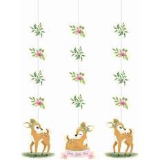 Creative Converting PC350486 Deer Little One Hanging Cutouts I Pink I 3 Pcs