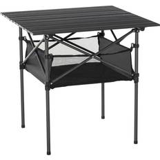 OutSunny Outsunny Portable Camping Table with Storage Black