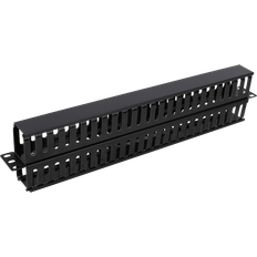 Cable management Deltaco 19" 1U Plastic Cable Management Bar