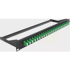 DeLock 19″ Fibre Patch Panel 24 port LC Duplex green