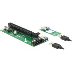 Delock pci express x16 DeLock Riser Card M.2 Key B M > PCI Express x16 with 30 cm USB cable