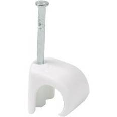 Kabelklammer Schneider Electric TC 2043016 Spikclips för rund kabel, 10-14 mm, 100-pack 35 mm längd, vit