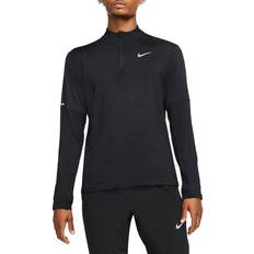 Elastane/Lycra/Spandex T-shirts Nike Element Dri-FIT 1/2-Zip Running Top Men's - Black