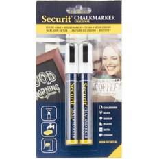 Securit Tuschpen 2 stk medium 2-6 mm Hvid,2 stk/pk