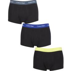 Best Men's Underwear Calvin Klein Cotton Stretch Low Rise Trunks 3-pack - B-Hemisphere/Direct Green/Blue Flan