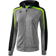 Erima Liga 2.0 Training Jacket with Hood Women - Grey Marl/Black/Green Gecko