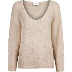 Fluffy sand Neo Noir Cofo Fluffy Knit Blouse - Sand