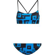 Adidas Women Bikini Sets adidas Women's Logo Graphic Bikini Set - Blue Rush/Black