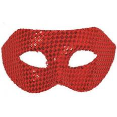 Red Eye Masks Fancy Dress Bristol Novelty Sequin Eyemask Red