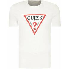 Guess Mies T-paidat Guess Logo T-shirt - True White