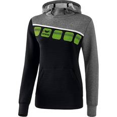 Femme - Fitness & Gym Pulls Erima 5-C Hoody Women - Black/Grey Marl/White