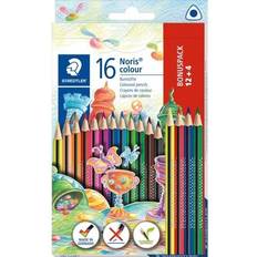 Wasserabweisend Buntstifte Staedtler 187 C12P1 Noris Colour Colouring Pencils (Increased Break-Resistance, Triangular Shape, Attractive Design, Ergonomic Soft Surface, Wopex Material, Set of 16 Brilliant Pens in Cardboard Case)