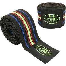 Blå Håndledsbind C.P. Sports Knee Wraps, Black/Blue/Red/Yellow, 2,5 m