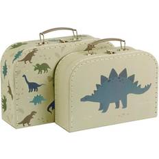 A Little Lovely Company Set Di Due Valigie Di Cartone Dinosauri
