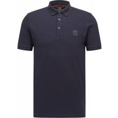 HUGO BOSS Stretch Cotton Slim Fit with Logo Patch Polo Shirt - Dark Blue