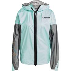 Adidas Terrex Agravic Pro RAIN.RDY Trail Running Jacket Women - Acid Mint/Black