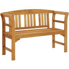 Wood garden sofa vidaXL 316497 Garden Bench 114 cm Solid Acacia Wood Havebænk