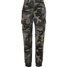 Camouflage Hosen & Shorts Urban Classics Ladies High Waist Camo Cargo Pants - Dark Camo