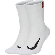 Tennis Underwear Nike Court Multiplier Cushioned Tennis Crew Socks 2-pack - White/White