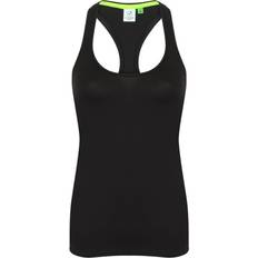 Slim Tank Tops Tombo Racerback Sleeveless Vest Top Women - Black