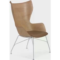 Ask Lænestole Kartell K/Wood Leather Lænestol 110cm