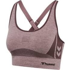 Hummel Fitness & Gym Bras Hummel Clea Seamless Sports Top - Fudge/Woodrose Melange