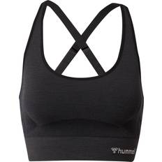 Fitness BH-er Hummel Clea Seamless Sports Top - Black Melange