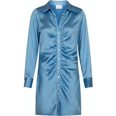 Neo Noir Ridley Satin Dress - Sky Blue