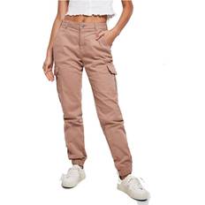 Vrouw - W31 Broeken Urban Classics Cargo Broek High Waist - Rose