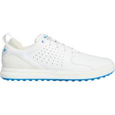 Adidas Leather Golf Shoes adidas Flopshot Spikeless Golf M - Cloud White/Gold Metallic/Blue Rush