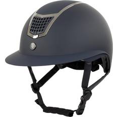 Br Casco da equitazione con paillettes visiera polo Equitation Lambda Plus Glitter Bleu