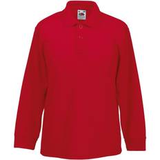 Lange ermer Pikéskjorter Fruit of the Loom Kid's 65/35 Long Sleeve Polo - Red (0632010)