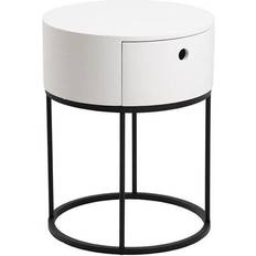 Blanc - Rond Tables de chevet Nordform Rufus Table de chevet 40x40cm